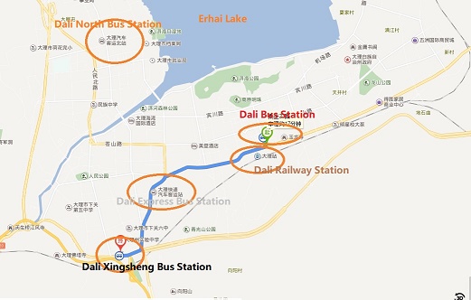 Dali Express Bus Station Location Map