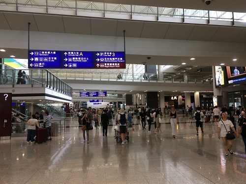 Hong Kong Airport Route from Terminal 1 to terminal 2